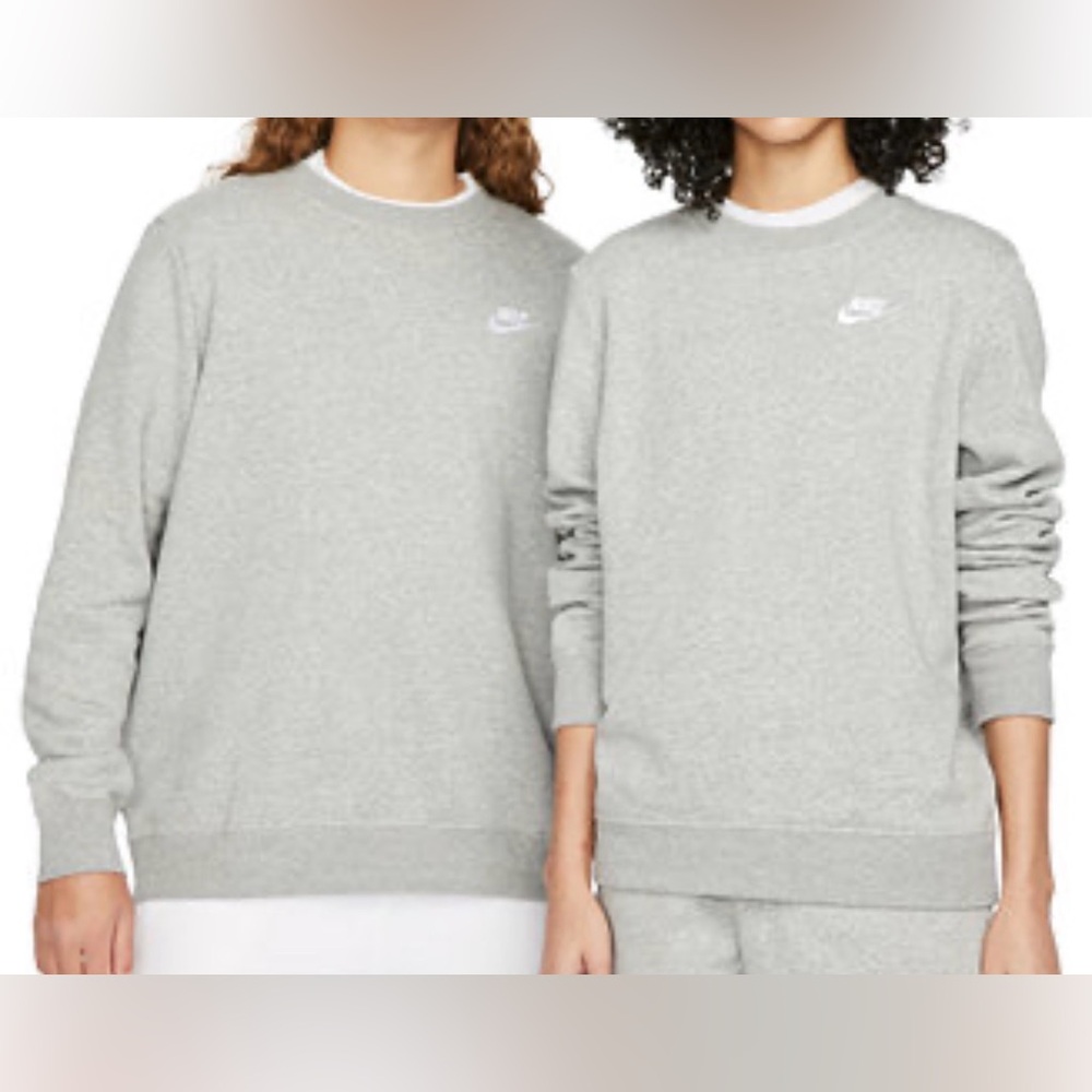Nike Women’s Crewneck‎ Sweatshirt Gray BV2862-063 Fleece Pullover Size XS